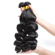 100% Virgin Malaysian Loose Wave Hair 4 Bundles