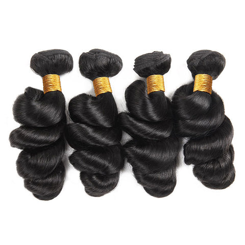 Malaysian Loose Wave 4 Bundles Non Remy Virgin Human Hair