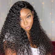 Indian Hair Curly Wave 3 Bundles with 4*4 Lace Closure Virgin Human Hair