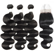 Brazilian Body Wave 3 Bundles With Closure 