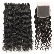 Brazilian Water Wave 3 Bundles  With Closure 