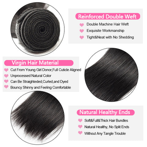 virgin straight hair bundles