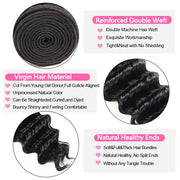 Deep Wave Hair Brazilian Hair Natural Color 1 Piece Human Hair Extension