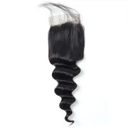 Brazilian Loose Deep Wave 3 Bundles Wave With 4*4 Lace Closure