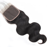 Indian Hair Body Wave 3 Bundles with 4*4 Lace Closure Virgin Human Hair