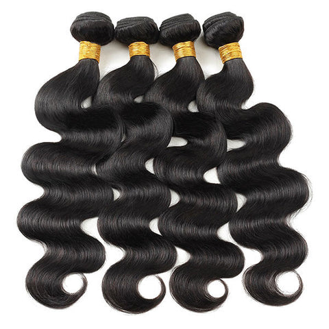 100% Human Virgin Malaysian Body Wave Hair 4 Bundles 