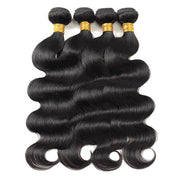 100% Human Virgin Indian Body Wave Hair 4 Bundles with 13*4 Frontal