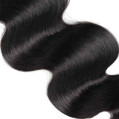 Indian Hair Body Wave 3 Bundles with 4*4 Lace Closure Virgin Human Hair