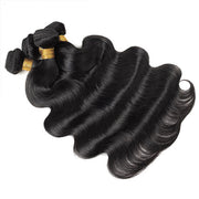 Human Virgin Indian Body Wave Hair 4 Bundles with Frontal