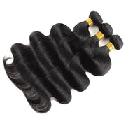 Indian Hair Body Wave 3 Bundles with 4*4 Lace Closure Virgin Human Hair