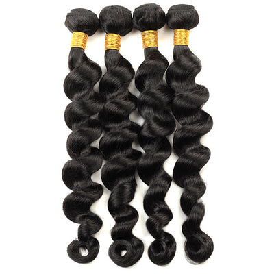 100% Virgin Indian Hair Loose Deep Wave 4 Bundles Human Hair