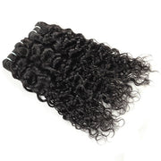 Indian Hair  Water Wave 3 Bundles with 4*4 Lace Closure Virgin  Human Hair