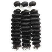 3 Bundles Deep Wave Hair With 4*4 Lace Closure