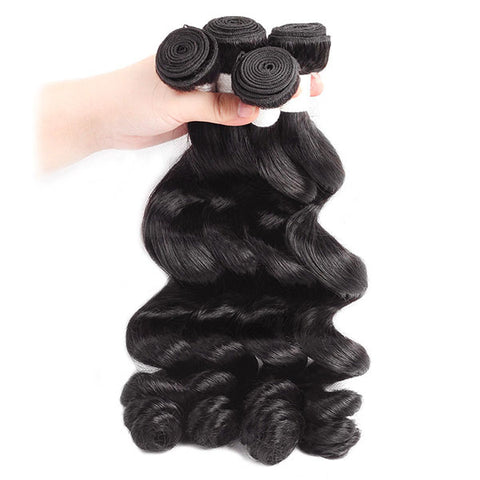 Brazilian Loose Wave Hair Bundles 4 Bundles