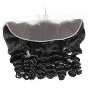 Virgin Indian Loose Wave Virgin Human Hair 3 Bundles with Lace Frontal