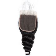 Virgin Indian Loose Wave Hair 4 Bundles with Closure