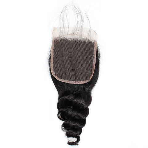 Virgin Indian Loose Wave Hair 4 Bundles with Closure