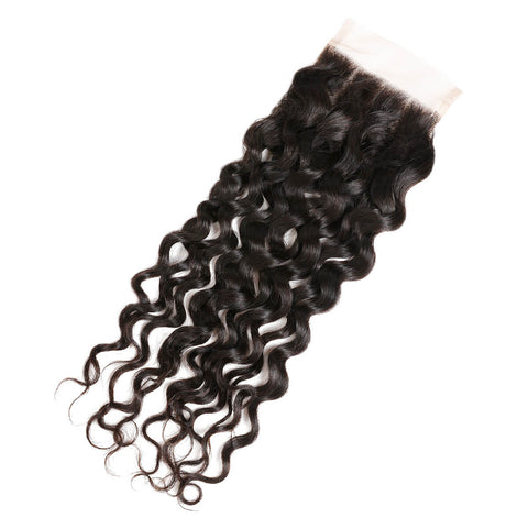 4 Bundles Brazilian Water Wave With Closure