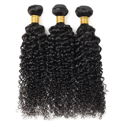 100% Indian Virgin Curly Wave 3 Bundles Non Remy Human Hair Bundles