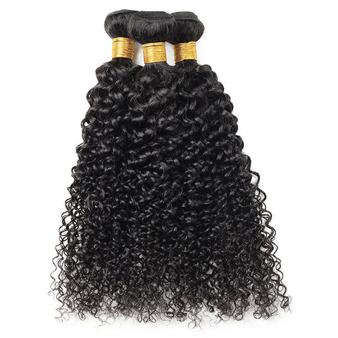 Malaysian Virgin Curly Wave 3 Bundles Human Hair Extensions