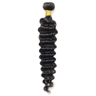 Cheap Deep Wave Bundles Fast Shipping Natural Color Human Hair Extension 1Pc Non Remy Indian Hair Weave