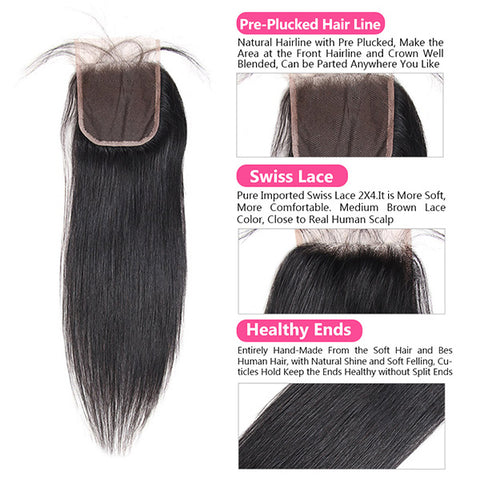 Brazilian Straight Hair Lace Closure