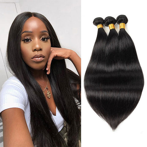 Indian Human Hair Straight Hair 3 Bundles Deal 