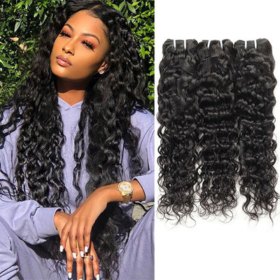 100% Virgin Indian Water Wave Hair 3 Bundles