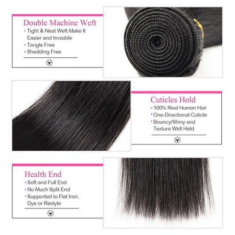 indian straight hair bundles unprocessed virgin human hair straight natural black color