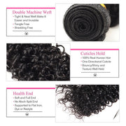 Indian Virgin Kinky Curly Human Hair Bundles Extensions 1 Bundle Unprocessed Curly Weave Natural Black Hair Extensions