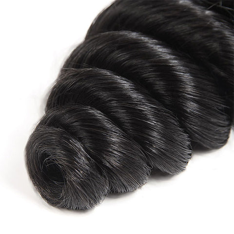 Virgin Hair Extensions Natural Black Color Can Be Dyed