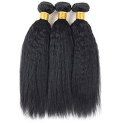 Malaysian Virgin Kinky Straight Hair 3 Bundles Human Hair Weaves