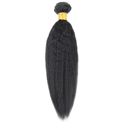 indian kinky straight hair 1 bundle 100% unprocessed virgin yaki straight human hair extensions